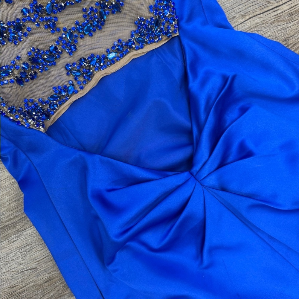 Sherri Hill Elegant Royal Blue Evening Dress - Picture 5 of 6